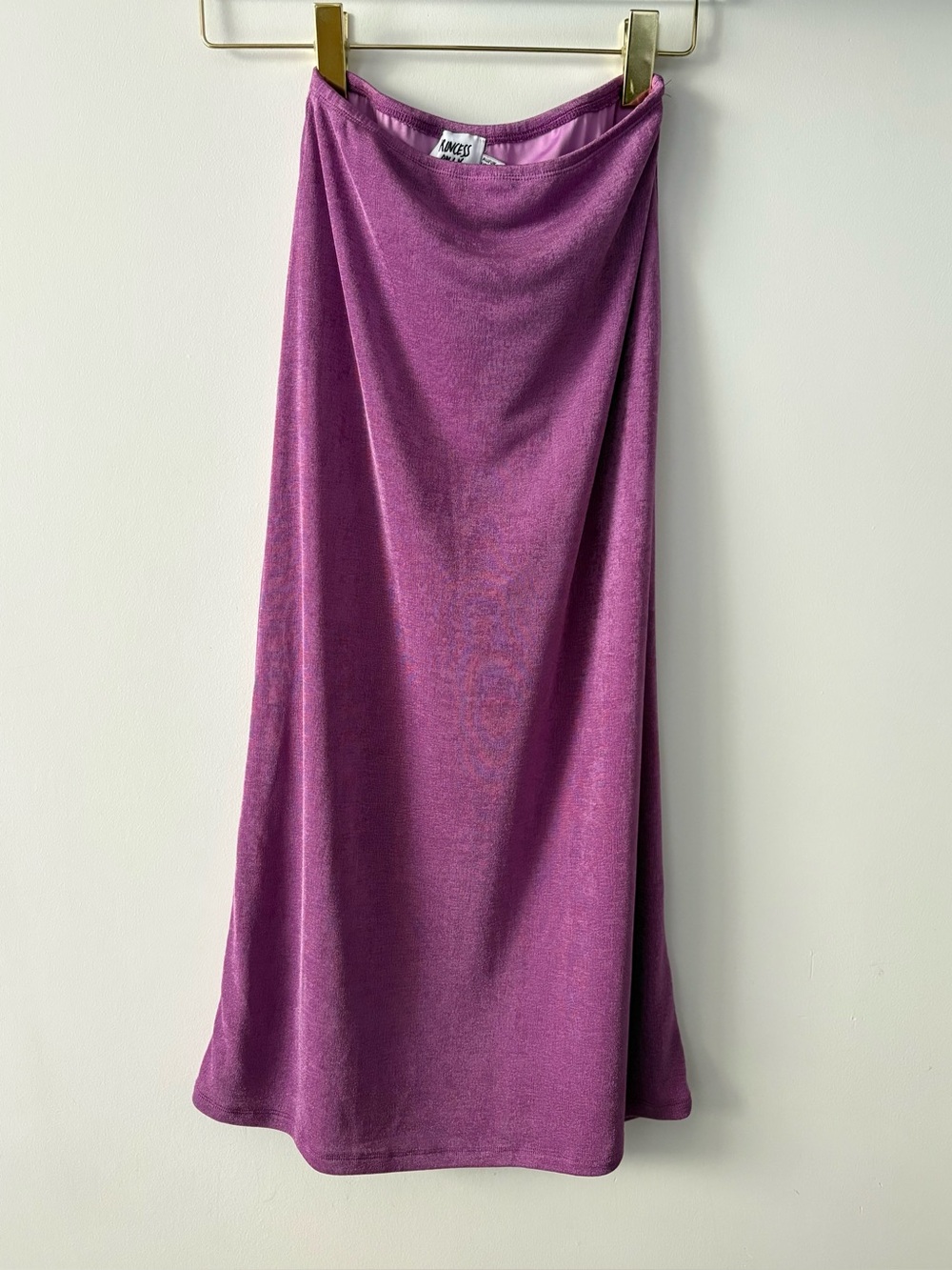 Princess Polly Magenta Purple Shimmer Midi Skirt - Size 2 - Summer Outfit